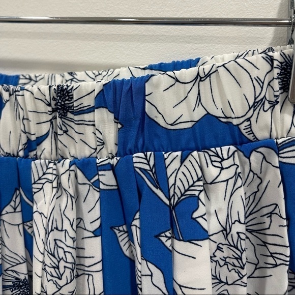 Banana Republic Printed Pleated Cool Combo Size S Petite Blue - Picture 7 of 7